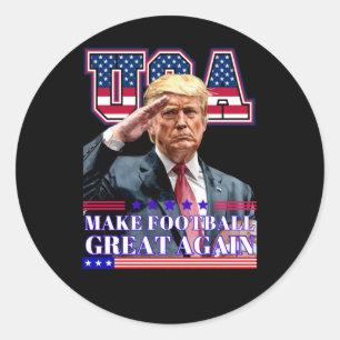 Trumpa om amerikanska fotbollen Underbar igen Runt Klistermärke