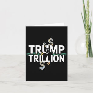 Trumpa triljoner politisk grafik med trumma och gö kort