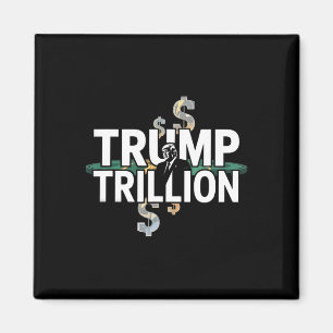 Trumpa triljoner politisk grafik med trumma och gö magnet