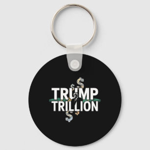 Trumpa triljoner politisk grafik med trumma och gö nyckelring