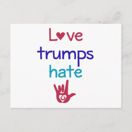 Trumpar för Kärlek-trumpar Hate-antitrump Vykort