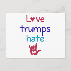 Trumpar för Kärlek-trumpar Hate-antitrump Vykort