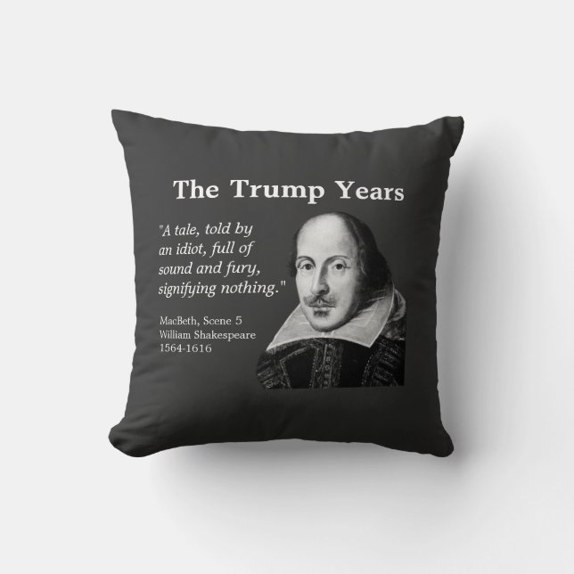 Trumpår, Shakespeare, mörk grått Kudde (Framsida)
