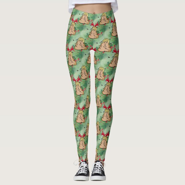 trumpbaljväxter från poop rener donald leggings (Framsida)