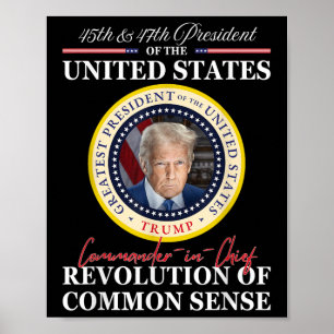 Trumpbefälhavare 45 47 Revolution av Poster