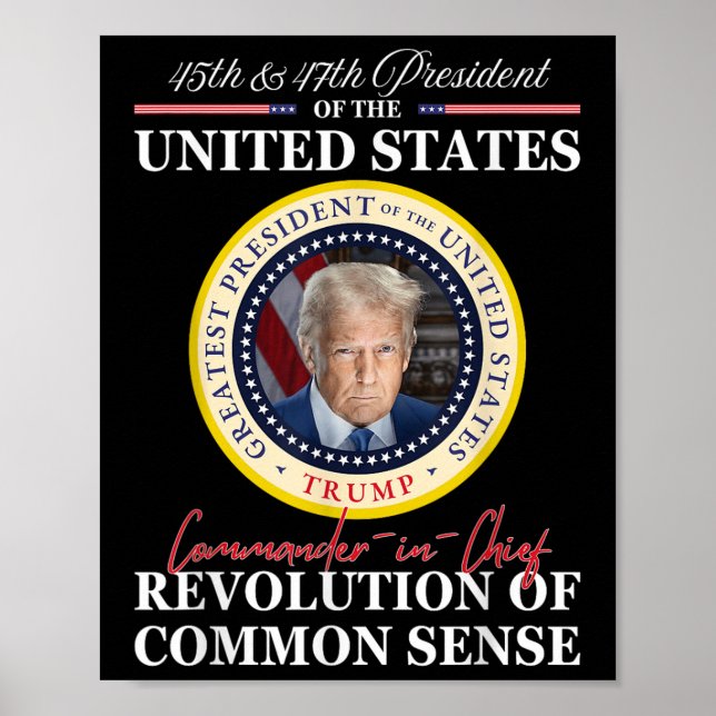 Trumpbefälhavare 45 47 Revolution av Poster (Framsidan)