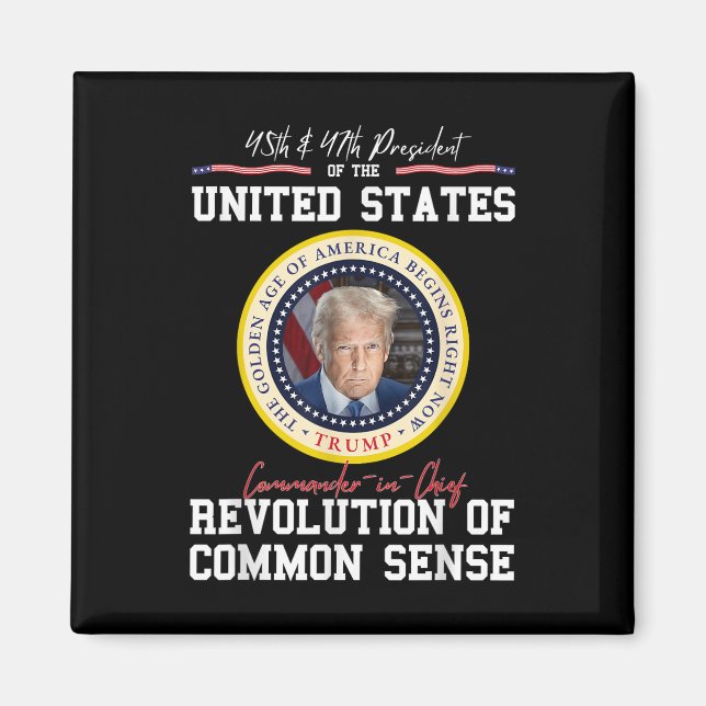 Trumpbefälhavare för Golden Age of America Magnet (Framsidan)