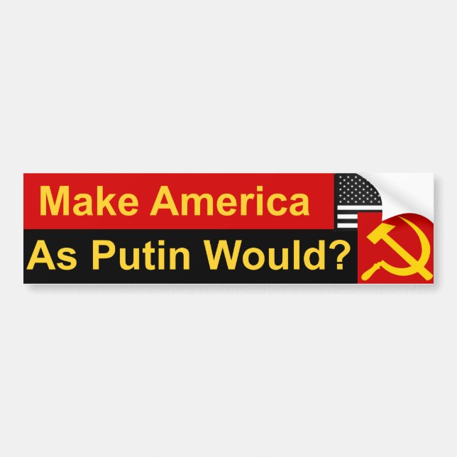 Trumpbekämpning, Putin, val Bildekal (Framsidan)