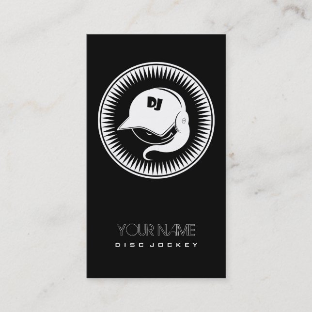 Trumpcards - DJ LURAR kvinnlig diskjockey 01 Visitkort (Framsida)