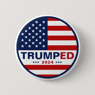 Trumped 2024 American Flagga Presidential Election Knapp