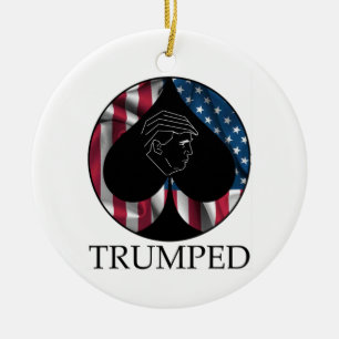 Trumped Donald Trump spade Julgransprydnad Keramik