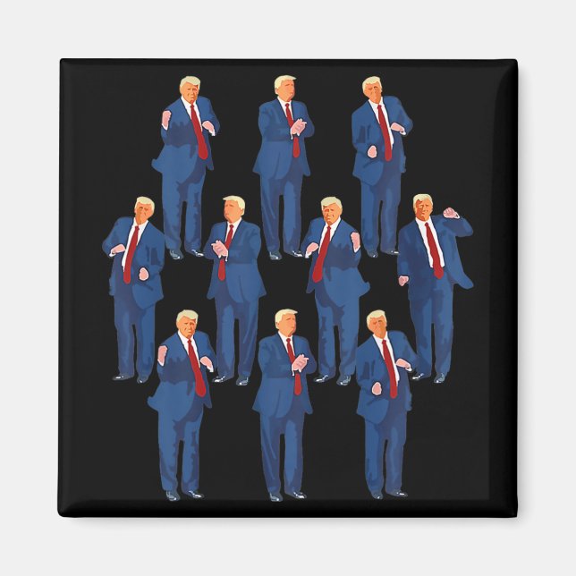 Trumpedance 4:e juli och Trump Fars dag Magnet (Framsidan)