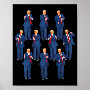 Trumpedance 4:e juli och Trump Fars dag Poster