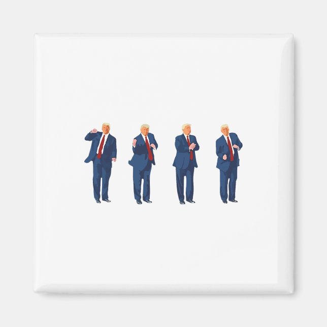 Trumpedance 4:e juli Trump 2024 Magnet (Framsidan)