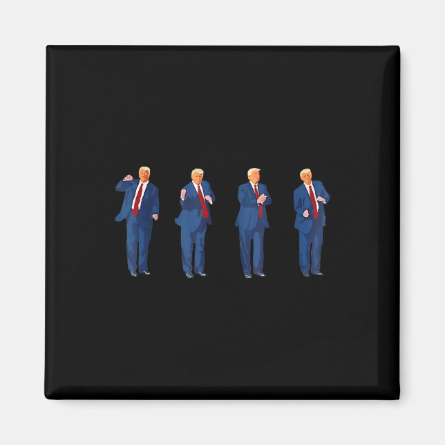 Trumpedance 4:e juli Trump 2025 Magnet (Framsidan)