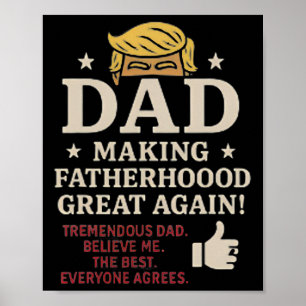 Trumpemed Roligt Fars dag Skapar Fathernature Gr Poster