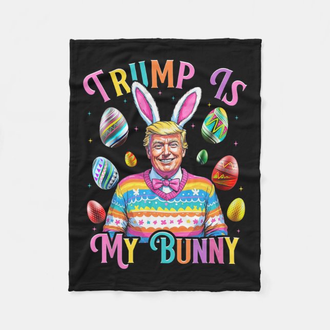 Trumpen är att mina Vår Hunt Eggs gör att Påsk går Fleecefilt (Framsidan)
