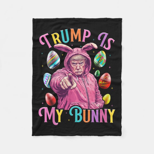 Trumpen är att mina Vår Hunt Eggs gör att Påsk går Fleecefilt (Framsidan)