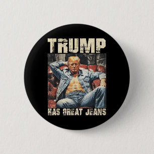 Trumpen har Underbara Jeans Funny Memay som säger Knapp