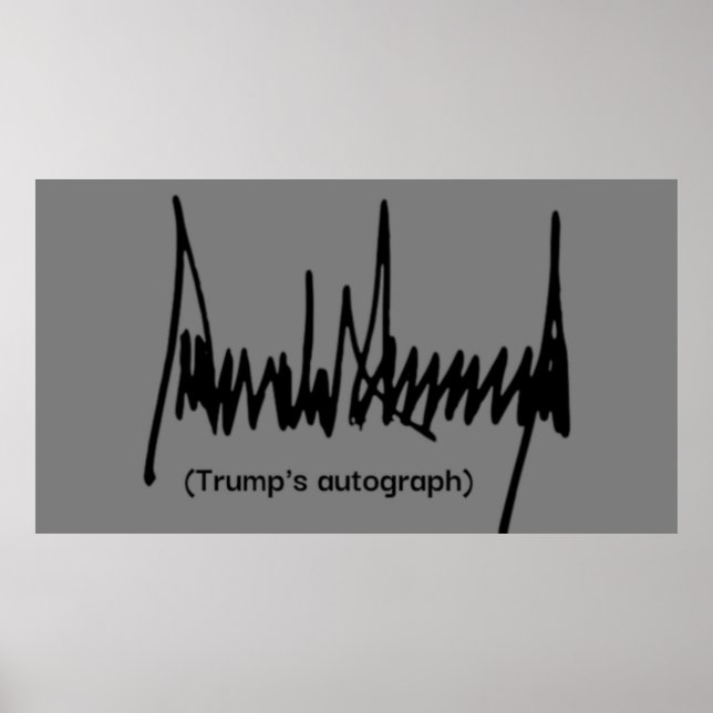 Trumpens autograf poster (Framsidan)