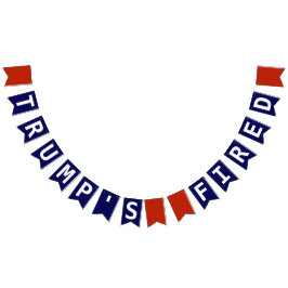 Trumpens avbrutna, avbrutna, Rött vitt blått Vimplar