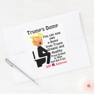 Trumpens dumpmärke fyrkantigt klistermärke