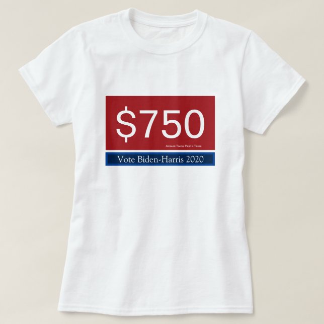 Trumpens skatter 750 Omröstning: 2020 T Shirt (Design framsida)