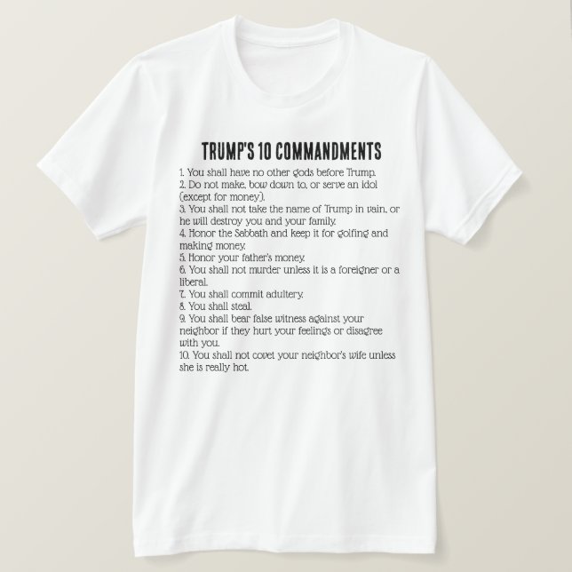 Trumpens tio budord t shirt (Design framsida)