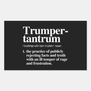 Trumper Tantrum Definition Rektangulärt Klistermärke