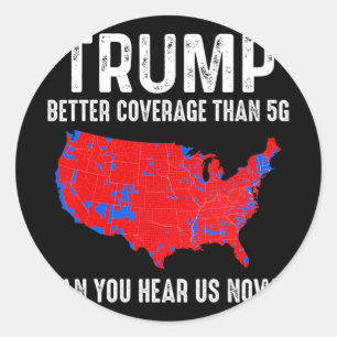 Trumpera bättre täckning än 5 g Karta America Poli Runt Klistermärke