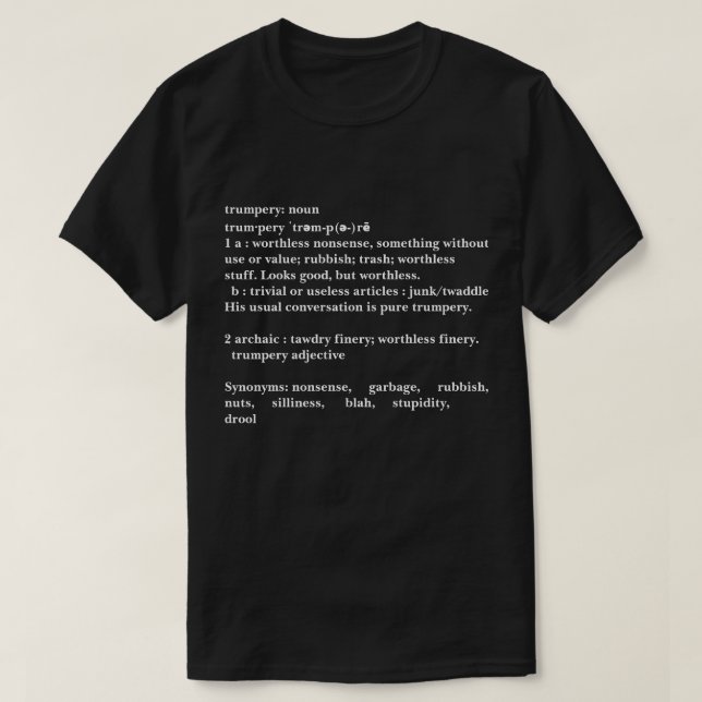 Trumpery Definition - Rolig Trump T Shirt (Design framsida)