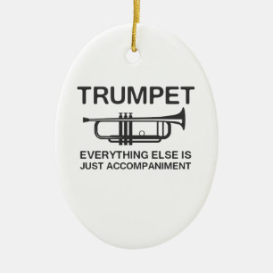 Trumpet... Allt annat är bara en medbrottsling Julgransprydnad Keramik