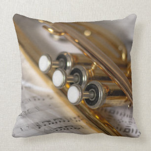 Trumpet and Lakan Music Brass Instrument Kudde
