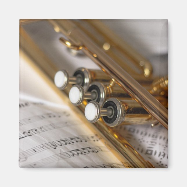 Trumpet and Lakan Music Brass Instrument Magnet (Framsidan)