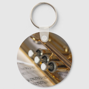Trumpet and Lakan Music Brass Instrument Nyckelring