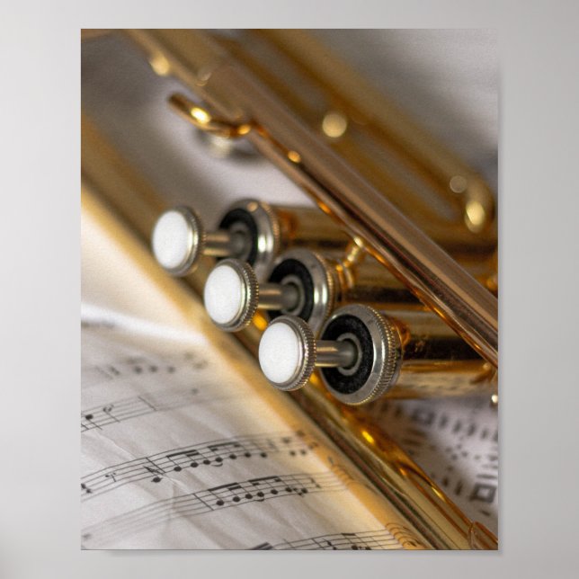 Trumpet and Lakan Music Brass Instrument Poster (Framsidan)