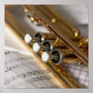 Trumpet and Lakan Music Brass Instrument Poster