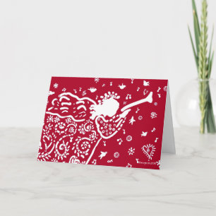 Trumpet angel helgkort