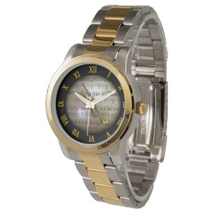 Trumpet ~ Bakgrund "Musical Planet" * ~ Armbandsur