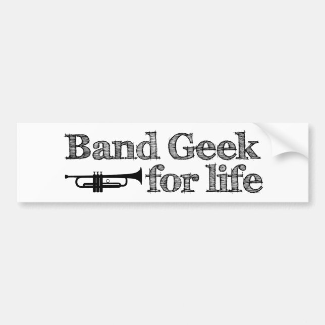 Trumpet Band Geek Bildekal (Framsidan)