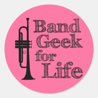 Trumpet Band Geek Runt Klistermärke