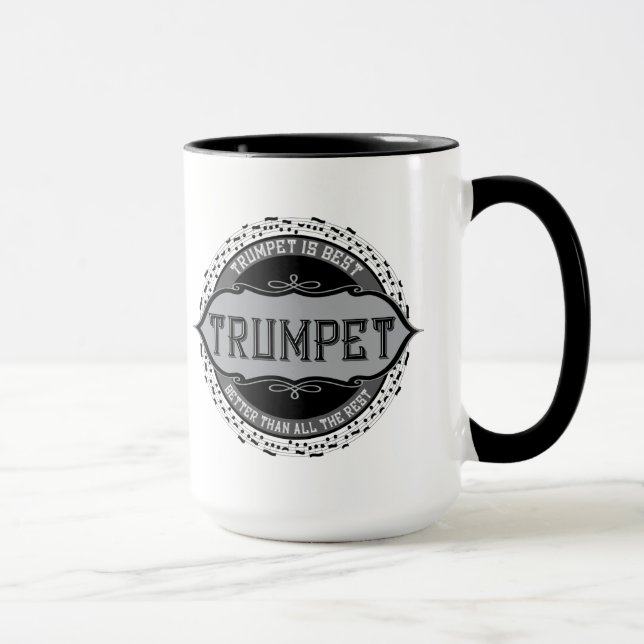 Trumpet Best Music Note Circle Mugg (Höger)