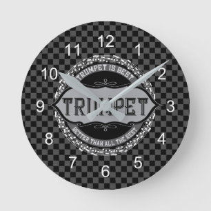 Trumpet Best Music Note Circle Rund Klocka