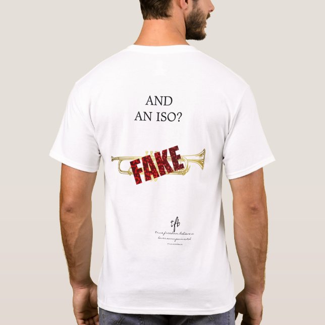Trumpet Bl. för instrumentformade objekt i livsmed T Shirt (Baksida)