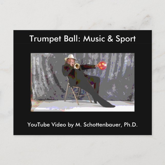 Trumpet Boll: Musik- och sportvykort 7 Vykort (Framsida)