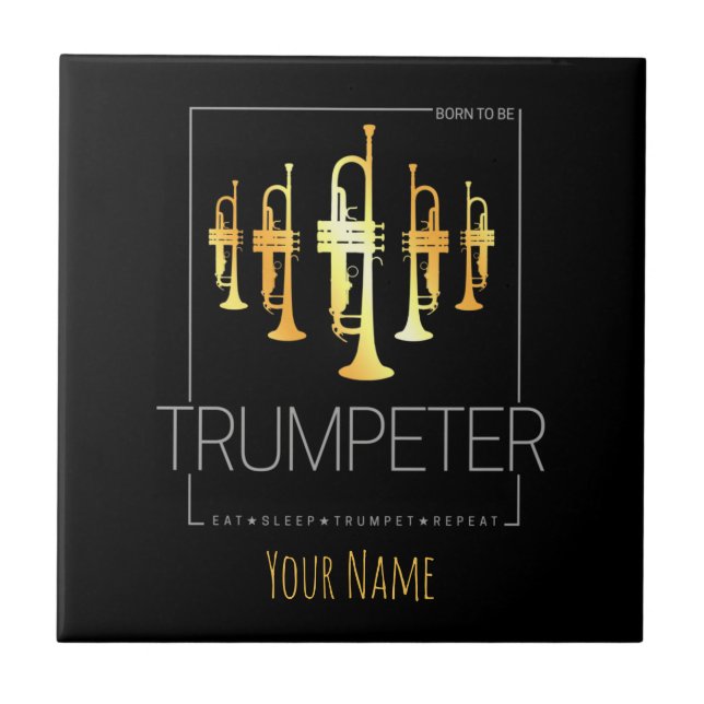 Trumpet Born är en trumpeter för musiker Kakelplatta (Framsidan)