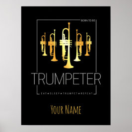 Trumpet Born är en trumpeter för musiker Poster