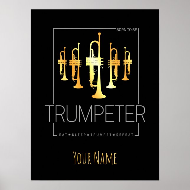 Trumpet Born är en trumpeter för musiker Poster (Framsidan)