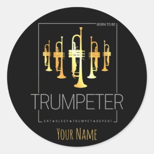 Trumpet Born är en trumpeter för musiker Runt Klistermärke