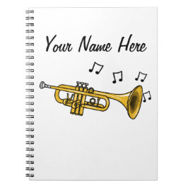 Trumpet Brass Musician Music Teacher Anpassningsba Anteckningsbok